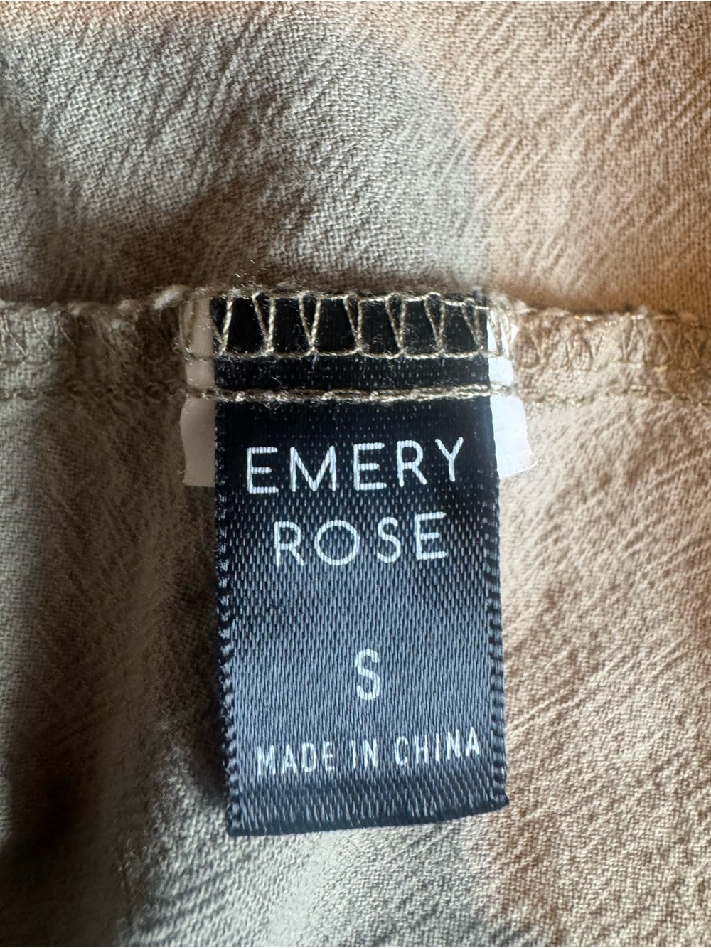 Emery Rose Small Neutral olive Tunic style dress with Button Detail - Picture 4 of 5